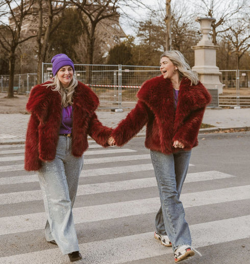 Fake fur Bordeaux jack
